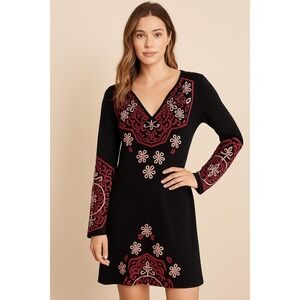 I-N-C International Concepts XS Dress/Tunic Embellished Boho Chic Cottagecore‎